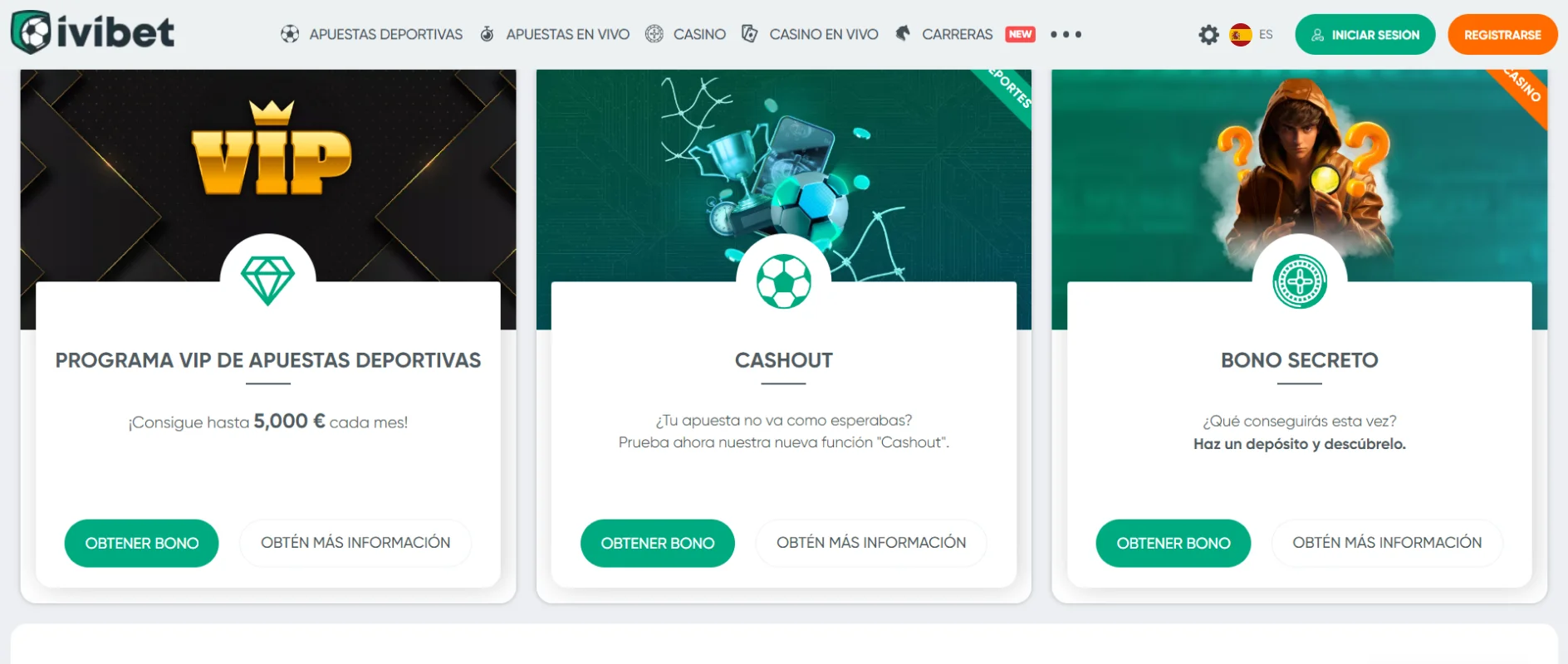 Ofertas de Bonos de IviBet